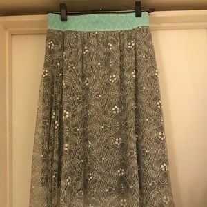Lularoe grey lace Lola skirt